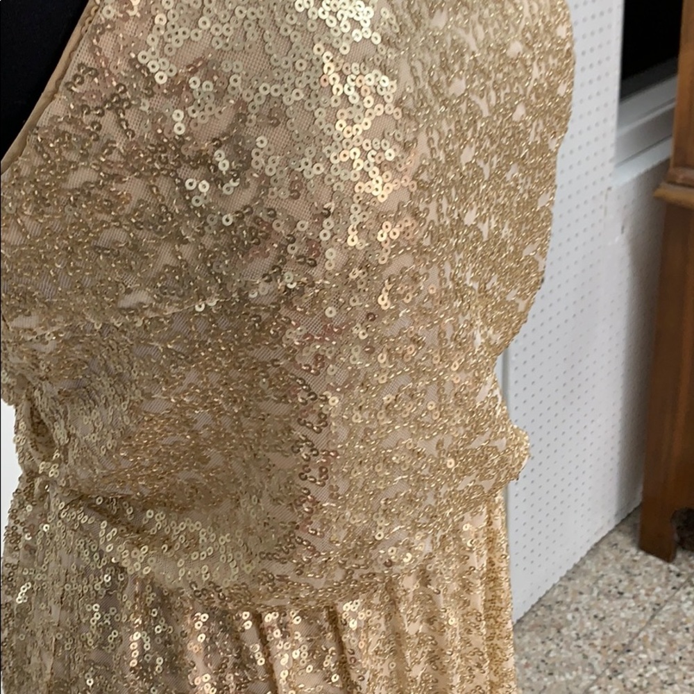 Bill Levkoff gold formal dress - Picture 2 of 3